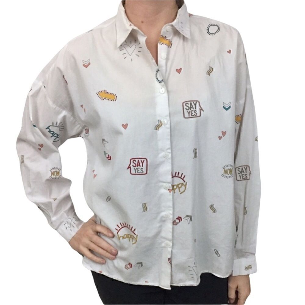 Zara basics women’s oversized button up shirt - Picture 3 of 13